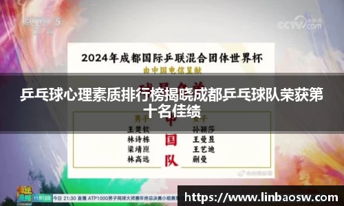 乒乓球心理素质排行榜揭晓成都乒乓球队荣获第十名佳绩