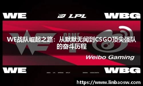 WE战队崛起之路：从默默无闻到CSGO顶尖强队的奋斗历程