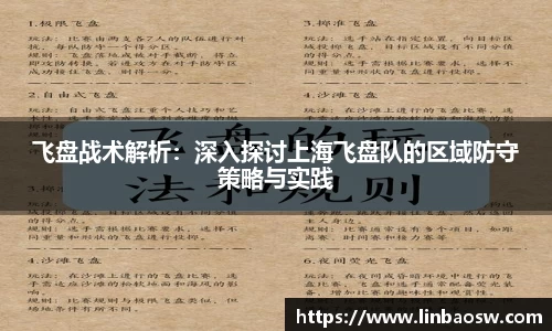 飞盘战术解析：深入探讨上海飞盘队的区域防守策略与实践