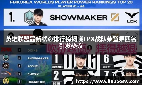 英雄联盟最新状态排行榜揭晓FPX战队荣登第四名引发热议