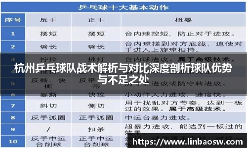 杭州乒乓球队战术解析与对比深度剖析球队优势与不足之处